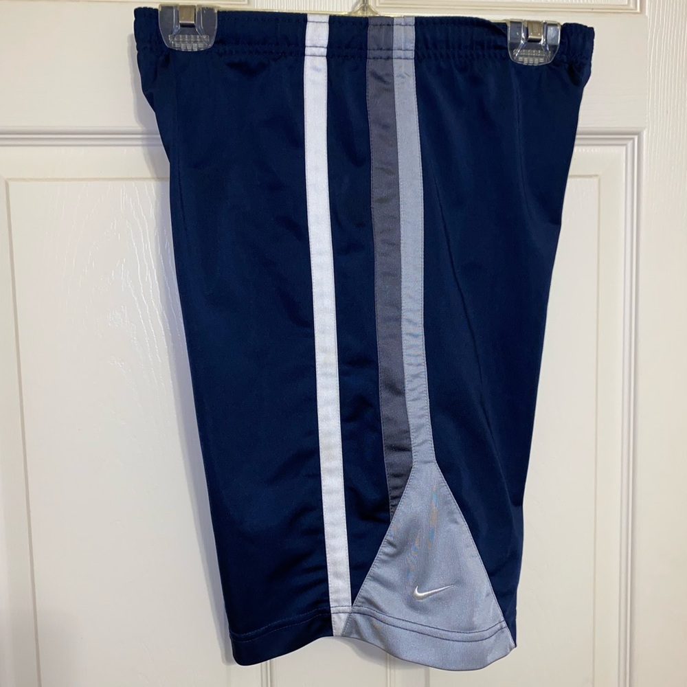 Vintage Nike Poly Athletic Shorts Blue & Gray ***Large